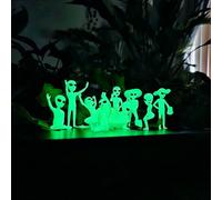 sitfe Alien Planter Cute Glow in The Dark Tree Spirits Plant Accessory, Miniature Luminous Garden Ghost Decor, Micro Landscape Accessories Outside Indoor Outdoor Patio Lawn Yard Decoration (Green)