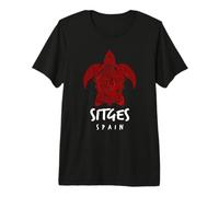 Sitges Spain Tribal Sea Turtle Ocean Art Design Premium T-Shirt