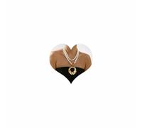 Sither Pearls Chain Necklace for Women Large Gold Round Pendant Necklace Jewelry for Halloween Christmas Gift