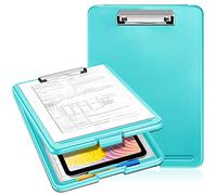 SITHON Nursing Clipboard with Storage, Lightweight Portable Writing Clipboard with Compartment Organizer for Nurse Doctor Medical Professionals Teachers Students Sales School Office, (Turquoise)