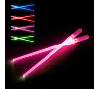 SithSticks® 2 Light-Up Pink Chopsticks | LED Lightsaber Chopstick | Washable Reusable Utensils | Chinese & Japanese Food | Glow in The Dark | Fun Gift Idea | OriginalCorner®