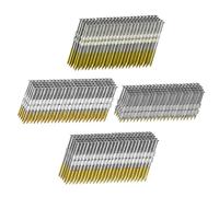 SITLDY 21 Degree Framing Nails 4 SIZES (2"+2-1/2"+3.0") Ring Shank+3-1/2" Smooth Shank), Full Round Head Hot Dipped Galvanized, 100 per Size, 400 Count, Assorted Size, 20 to 22 Degree Framing Nailer