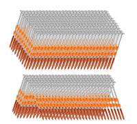 SITLDY 21 Degree Framing Nails 500 Count, 3-Inch x .12“ Ring Shank, Full Round Head Hot Dipped Galvanized Plastic Strip Sheathing, for Pneumatic Electric 20 to 22 Degree Framing Nailer