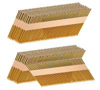 SITLDY 30-34 Degree Framing Nails 3-1/2"X.131" Ring Shank 1000 Count, D Head Electro-Galvanized Paper Tape Strip Nails, for 30 to 34 Degree Framing Nailer