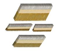 SITLDY 30 Degree Framing Nails 4 Sizes (2"+2-1/2"+3.0" Ring+3-1/2" Smooth), D Head Hot Dipped Galvanized Paper Tape Strip Nails, 80 PCS per Size, 320 Count, for 30 to 34 Degree Framing Nailer