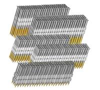 SITLDY Framing Nails 21 Degree 5 SIZES (3-1/2"+3-1/4"+3.0"+2-1/2"+2.0", 100 per Size) Full Round Head Hot Dipped Galvanized Ring Shank, 500 Count Assorted Size, for 20 to 22 Degree Framing Nailer