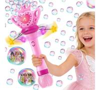 Sitodier Bubble Wands for Girls - Bubble Machine for Toddlers with Rotatable LED Light & Music, Outdoor Easter Birthday Party Bubble Toys, Gift for 3 4 5 6 7 8 Year Old Kids Girls