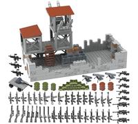 Sitodier Military Base Building Toy for Boys, Army Defence Base Guard Tower Building Kit with Mini Weapons & War Accessories, Building Blocks Set for Kids 6 7 8 9 10 11 12 Years
