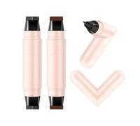 Sitovely 2PCS Gel Eyeliner Pencil Set, Winged Liquid Eyeliner Stamp, Foldable Double-headed Black Eyeliner Pencil, Lazy Cat Eye Stencils Eye Tattoo Makeup(C, M)