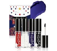 Sitovely 4Pcs Halloween Liquid Lipstick Set, Non-Stick Cup Velvet Lip Gloss | High Pigmented Matte Black Purple White Red Lip Gloss Set, Waterproof Smudge-proof Lip Stain for Cosplay Goth Costume Makeup