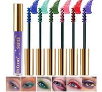 Sitovely 6 Colors Colored Mascara for Eyelashes, Colorful Curling Mascara,Long Lasting Smudgeproof Waterproof Color Mascara for Eyelashes,Lengthening Charming Voluminous Cruelty Free Vegan Eye Makeup