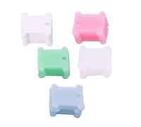 Sitrda 100Pcs Plastic Bobbins for Cross Stitch Embroidery Floss&Craft DIY Sewing Storage Holder