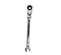 Sitrda Flexible Pivoting Head Ratchet Combination Spanner Wrench Garage Metric Tool for Easy Access and Turning of Hard to Reach Bolts (6mm 7mm 8mm 10mm 11mm 12mm) (6mm)