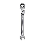 Sitrda Flexible Pivoting Head Ratchet Combination Spanner Wrench Garage Metric Tool for Easy Access and Turning of Hard to Reach Bolts (6mm 7mm 8mm 10mm 11mm 12mm) (10mm)