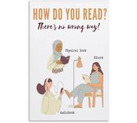 SitrMGH Reading Poster, Middle School English Classroom Library Decor Reading Classroom Wall Art Poster Metal Tin Sign Wall Art Print Poster for Living Room Aesthetic 8x12 inch