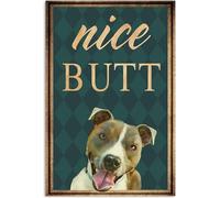 SitrMGH Retro Metal Tin Sign Nice Butt Cute Dog Aluminium Sign Plaque Retro Metal Tin Sign Vintage Sign For Home Coffee Wall Decor 8x12 Inch