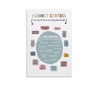 SitrMGH What I Can and Cannot Control Print, Therapy Office Metal Tin Sign Wall Art Decor Poster, School Counselor Wall Decor, Psychology Gift,Mental Health Poster, Classroom Decor 8x12 Inch
