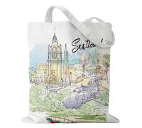 Sitsink Europe Travel Souvenirs Gifts Tote Bags Reusable Grocery Bags London Paris Switzerland Gifts for Women, Scotland