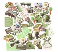 Sitsink Green Vinyl Laptop Stickers - 120 Pcs Aesthetic for Phone Case, Tulip Bowtie Water Bottle, Waterproof for Computer