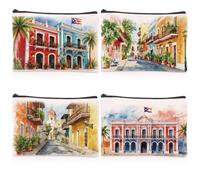 Sitsink Puerto Rico Makeup Bag - Puerto Rico Souvenirs Travel Essential Pouch, Bulk Travel Souvenirs Gifts for Travelers Women Mom Friends Birthday Holiday