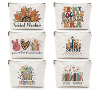 Sitsink Social Worker Appreciation Gifts for Women - Bulk Social Work Must Haves Essentials Makeup Bags Poich Gifts Thankyou Appreciation Week Graduation Birthday Christmas