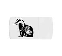 'Sitting Badger' Pill Box with Tablet Splitter (PI00033830)