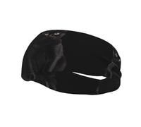 Sitting black cat Sports Sweat-Absorbing Headband Suitable for Running Yoga Fitness Cycling and Tennis