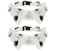 Sitting Blotchy Cat Pet Bow Tie Collar, Adjustable Soft Waterproof Collar for Cats & Dogs
