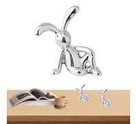 Sitting Bunny Statue - 2.36x1.65x1.57 Inches, Animal Sculpture Decorative Figurine | Tabletop Display Accent, Rabbit Ornament For Cabinet, Bookshelf, Desk, Home Decor, Office Display