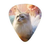 Sitting cat Printed pick set - 12 pieces, thin, medium and thick guitar picks, suitable for guitar, bass, electric guitar and ukulele