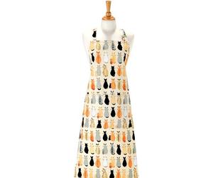 Sitting Cats in Waiting Cotton Drill Apron Ulster Weavers -Post W/wide- 7CAW01