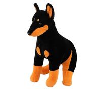 Sitting Doberman Pinscher Plush Toy Cute Soft Fluffy Pp Cotton Stuffed Dog Animal Plushie Kids Comfort Toy Doll Home Decoration 40CM