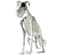 Sitting Dog Skeleton - Sitting Puppy Skeleton Sculpture | Halloween Skeleton Dog Sculpture, Realistic Halloween Skeleton Dog Statue, Skull Bone Art Ornaments for Gathering Haunted House Accessories