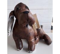 Sitting Faux Leather Dachshund Door Stop
