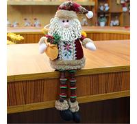Sitting Figure Santa Claus Christmas Snowman Reindeer Figure Doll Xmas Father Decoration Home Indoor Ornaments Christmas Decor Family Party Gift Table Fireplace Decor Props Red 32 * 13CM