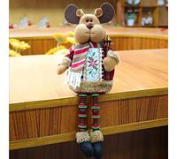 Sitting Figure Santa Claus Christmas Snowman Reindeer Figure Doll Xmas Father Decoration Home Indoor Ornaments Christmas Decor Family Party Gift Table Fireplace Decor Props Red 32 * 13CM