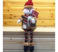 Sitting Figure Santa Claus Christmas Snowman Reindeer Figure Doll Xmas Father Decoration Home Indoor Ornaments Christmas Decor Family Party Gift Table Fireplace Decor Props Red 32 * 13CM