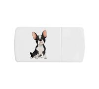 'Sitting French Bulldog' Pill Box with Tablet Splitter (PI00034789)