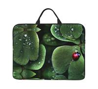 Sitting Green Three Leaf Insect 14 Inch Printed Laptop Sleeve, 600d Oxford-Cloth Shockproof Laptop Case With Thickened Pearl Cotton,Waterproof Portable Laptop Handbag Cover