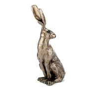 Sitting Hare Small 25cm tall Cold Cast Bronze Sculpture - by Paul Jenkins