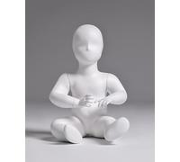 Sitting Mannequin Dress Form, Matte White Child Baby Manikin Full Body, Vivid Plastic Kid Clothing Display Mannequin for Store Shop Window(Posture 1)