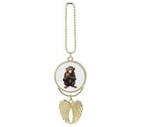 Sitting Monkey Car Pendant，Cute and Cool Creative New Car Accessories，Nostalgic Retro Auto Rear View Hanging Decoration，for Both Men and Women