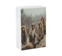 Sitting Monkey Cigarette Case Stylish Lightweight Pocket Holder Case for Smoke Waterproof Cigarette Dispenser Cigarettes Accessories for Outdoor Camping Hiking