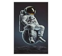 Sitting on The Moon Classic Wooden Jigsaw Puzzle for Adults, 1000 PCS