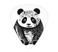 Sitting panda Printed pick set - 12 pieces, thin, medium and thick guitar picks, suitable for guitar, bass, electric guitar and ukulele