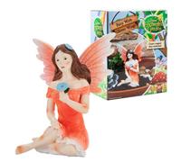 Sitting Pink Glitter Fairy - Enchanted Garden