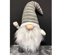 Sitting Plush Nordic Santa Gonk Scandi Christmas Decoration Norbert Grey & White