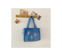(Sitting) Plush Stitch Tote Bag For Women With Zipper Closure And Inner Daily Pocket Use