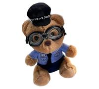 Sitting Police Officer and Firefighter Bear Key Ring Portable Plush Pendant Bag Accessories PP Cotton Texture Everyday Carry Keychain, フリーサイズ