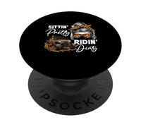 Sitting Pretty Riding Dirty UTV SXS Offroading Side B y Side PopSockets Adhesive PopGrip